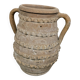 Terracotta jar with two handles, decorated with garlands.