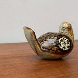 Bird sculpture in Danish studio pottery from the mid-century by Søholm, 1960s.