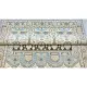 Hand-Knotted Wool Area Rug for Living Room, Decorative Oushak Blue and Ivory Floral Design Carpet