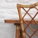 Desk and chair in rattan, Louis Sognot, 1950s-1960s.