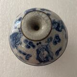 Pot couvert en porcelaine craquelée de Chine muni de la marque Jiaqing