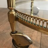 Neoclassical style rolling table in brass
