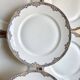 6 fine porcelain dinner plates by F. Legrand, 1920