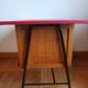 Bureau mid century skaï rouge