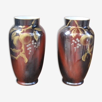 Pair of opaline vases