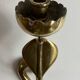 Large brass cobra wall candle holder