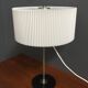 1960s table lamp with a white plissee shade, adjustable in height MCM