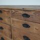 Antique Rustic German Pine Apothecary Cabinet / Bank of Drawers, 1900s