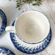 Set of 4 Italian porcelain coffee cups
