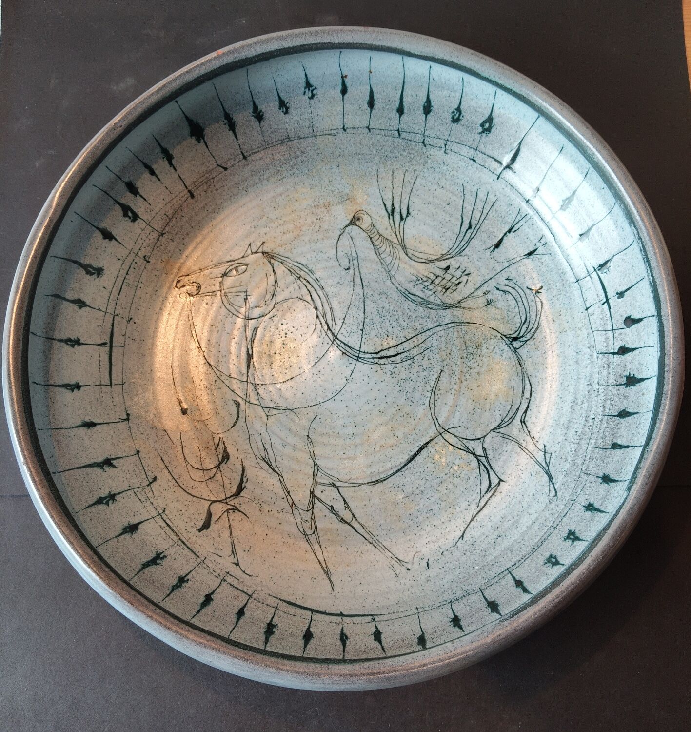 Large ceramic wall plate – Atelier Roy Montgolfier – unique piece