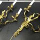 Pair of sconces Bronze 3 lights Louis XV