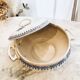 Antique soup tureen in white and blue earthenware – Vintage / Country style
