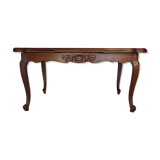 Extendable rectangular table with Italian extension cords