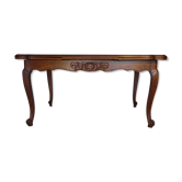 Extendable rectangular table with Italian extension cords