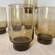 Vintage high glasses in smoked glass