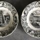 Set of 6 antique choisy-le-roi earthenware plates with grisaille decoration