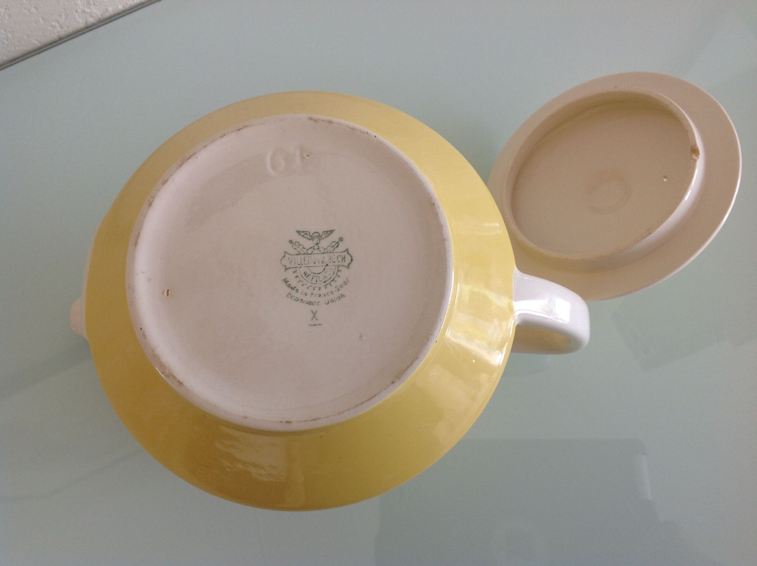 Yellow teapot by Villeroy - Boch vintage 50s-60s