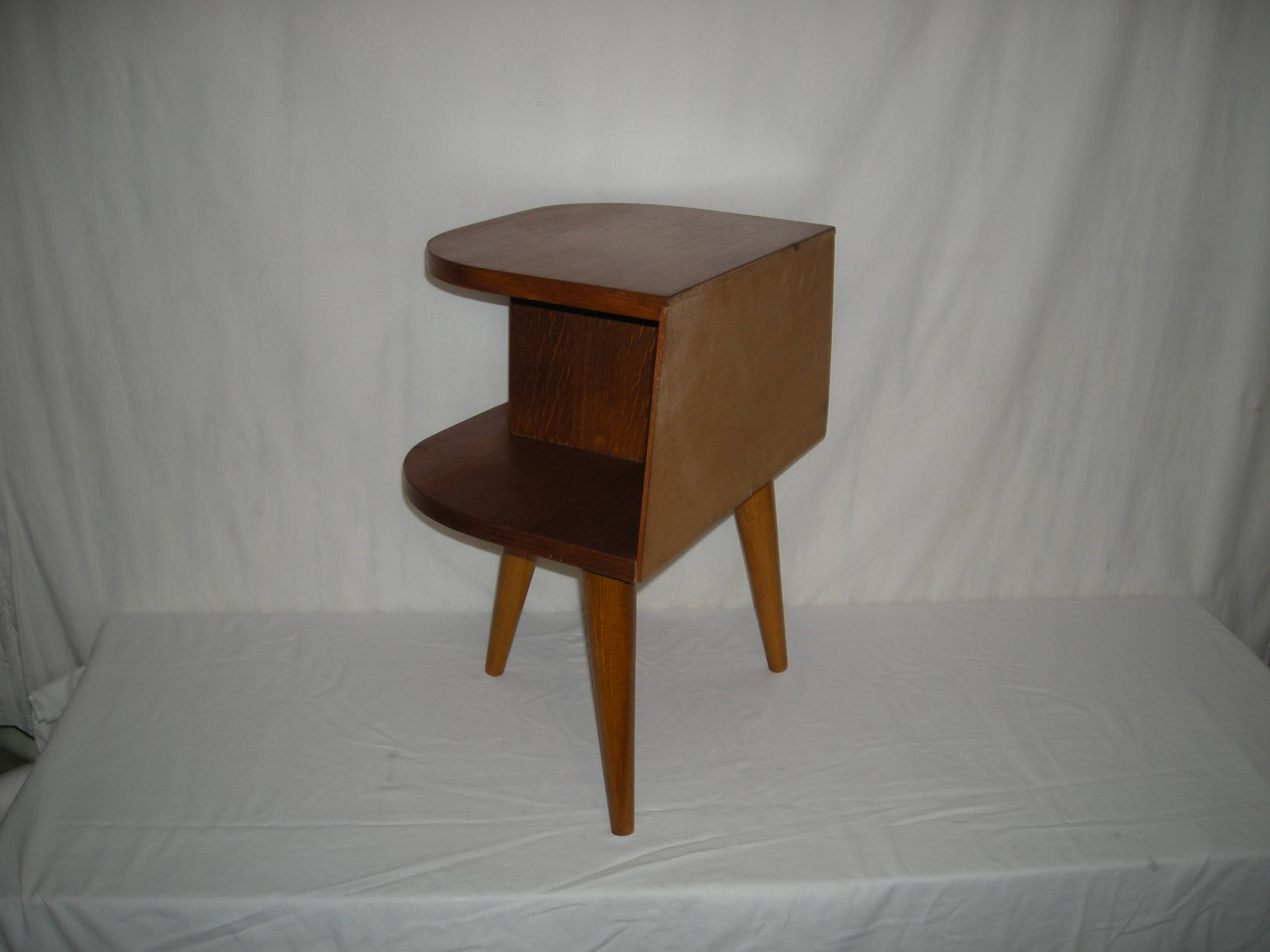 tripod bedside table from the 50s