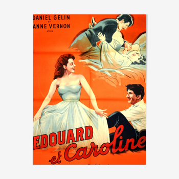 Affiche originale "Edouard et Caroline" 1951 Daniel Gelin