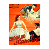Original poster "Edouard and Caroline" 1951 Daniel Gelin