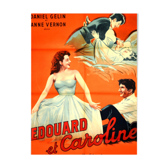 Affiche originale "Edouard et Caroline" 1951 Daniel Gelin