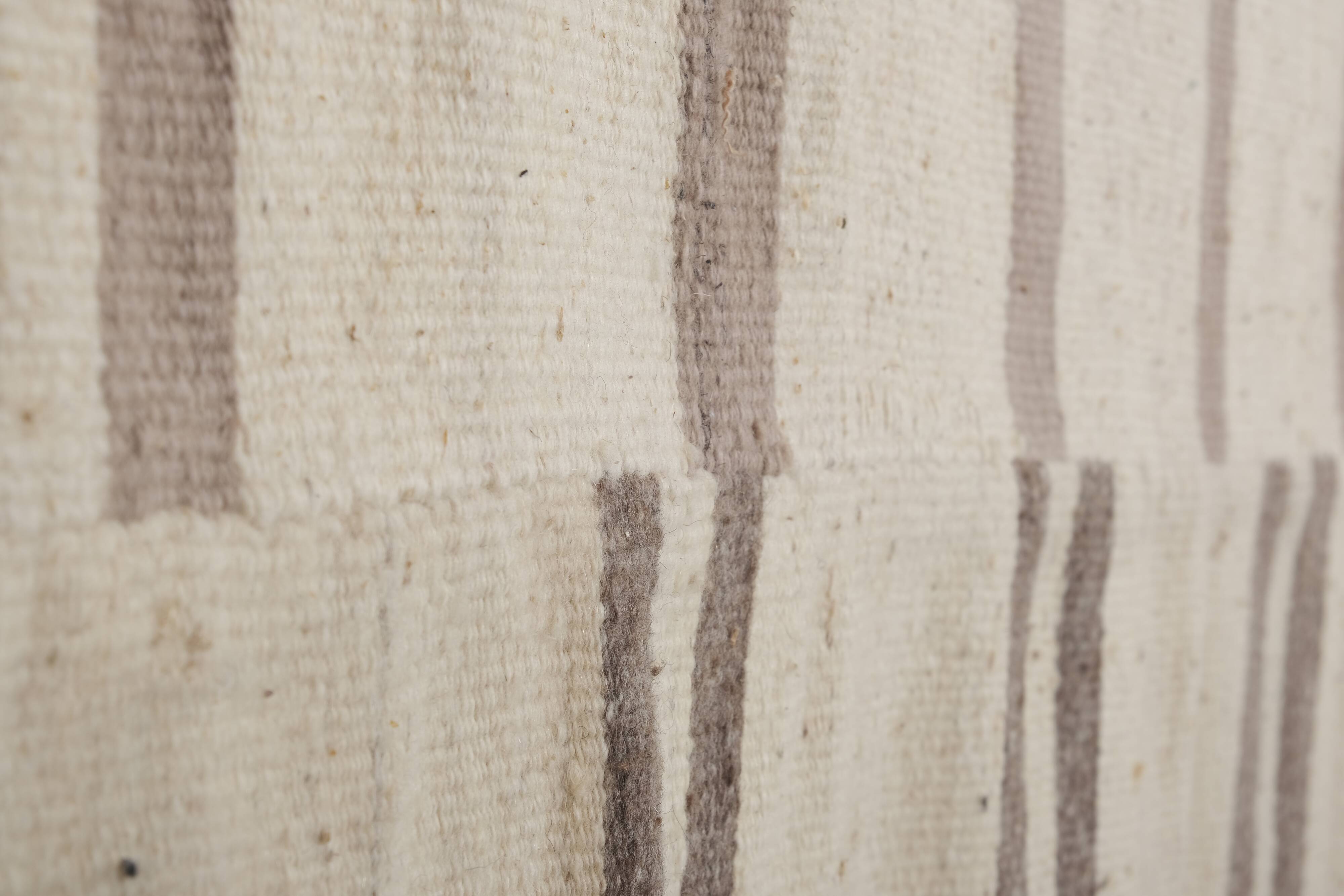 Vintage Anatolian Striped Hemp Kilim Rug