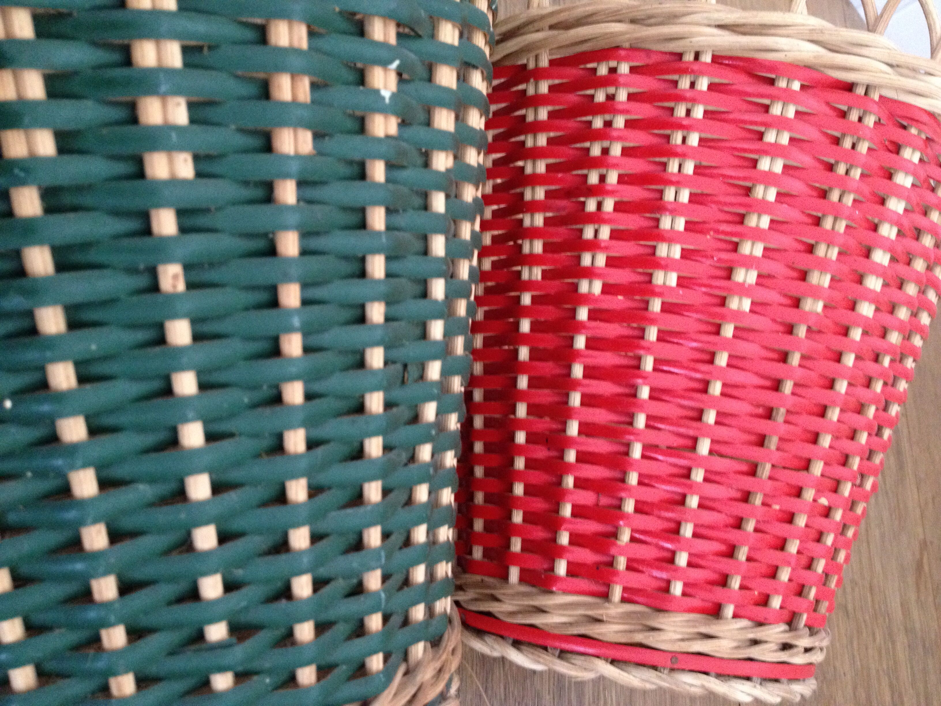 Braided rattan planters