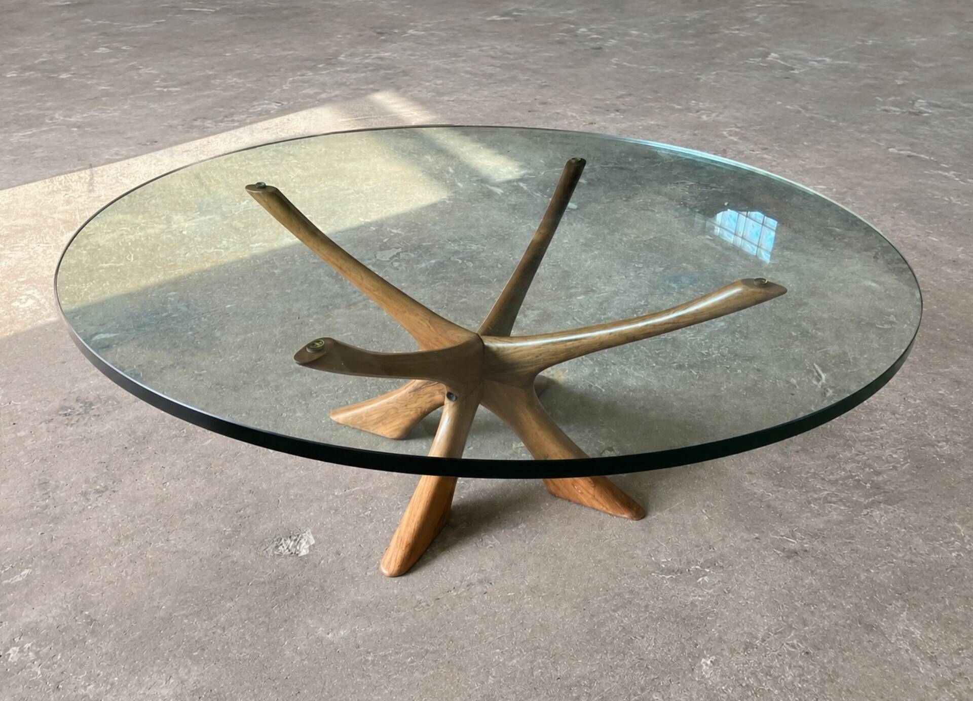 Glas Couchtisch T118 Illum Wikkelsø für Niels Eilersen 60er