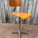 Vintage industrial workshop stool, height adjustable, 1960s.