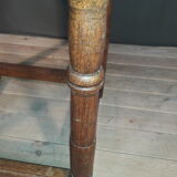 Rustic square table in chene