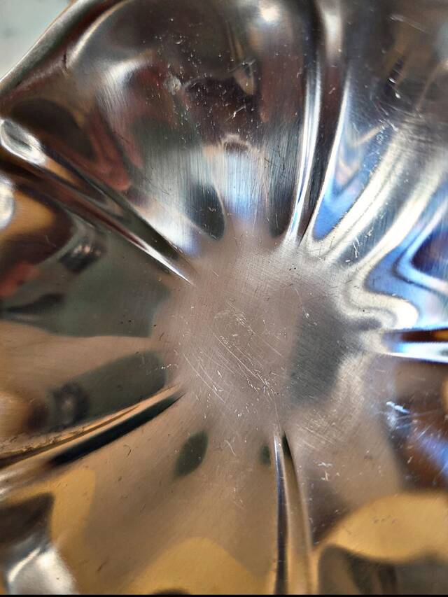 Coupes à glace en inox vintage années 70-80, forme de fleur