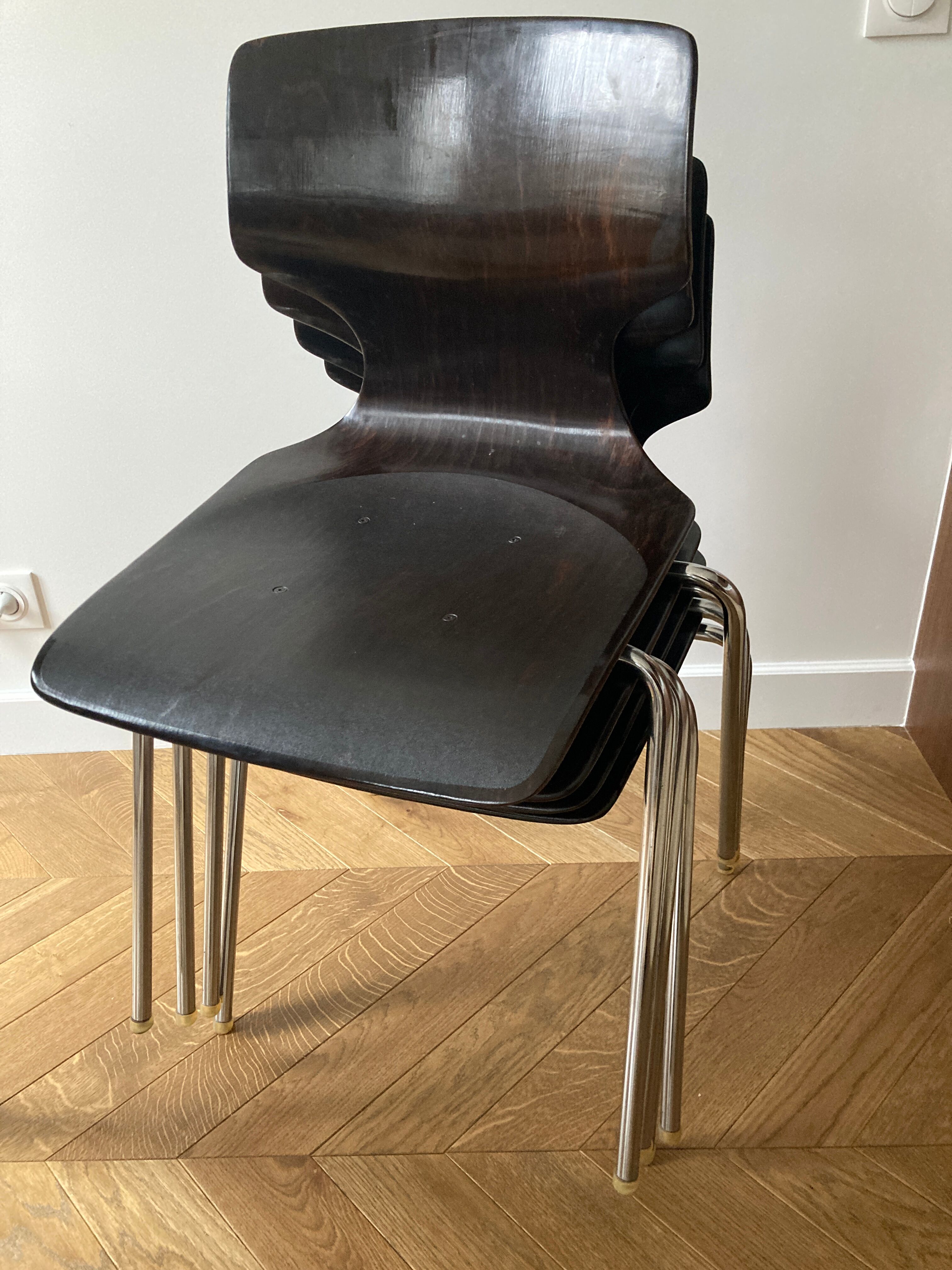 4 chaises Flötotto Pagwood vintage
