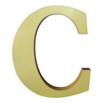 Large metal sign letter C