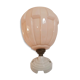 Applique en verre rose et support céramique