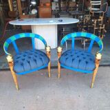 Pair of Rampazzi chairs, Italian