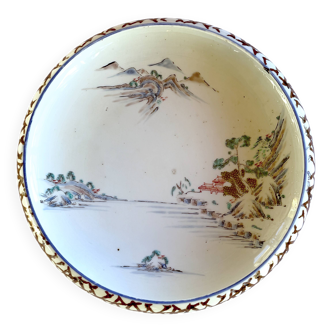 Plat à riz au décor de paysage enneigé 1830 Japon