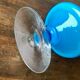 Blue opaline vase h37 cm