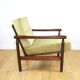 Stobrawa wooden armchair brown vintage olive - Bączyk - 2 pieces available