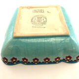 Square cut in blue Longwy enamels
