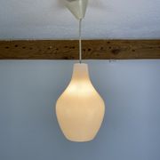 Scandinavian opaline pendant lamp drop 60s