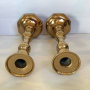 Pair of large brass candlesticks