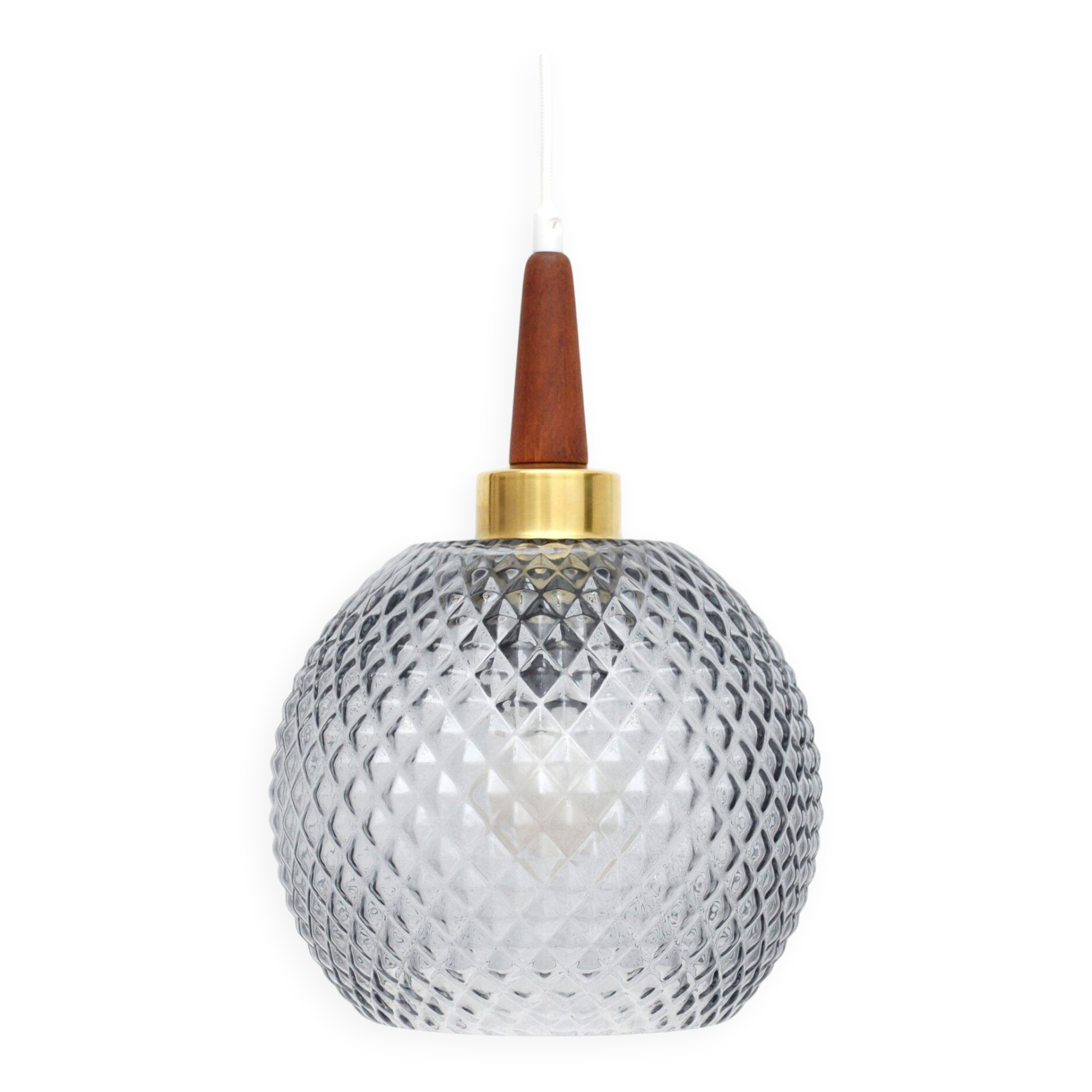 Glass scandinavian lamp, 1960s