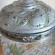Antique Crystal Moulded Biscuit Bucket Painted Diamond Tips