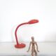 Vintage desk lamp red lacquered metal 1970