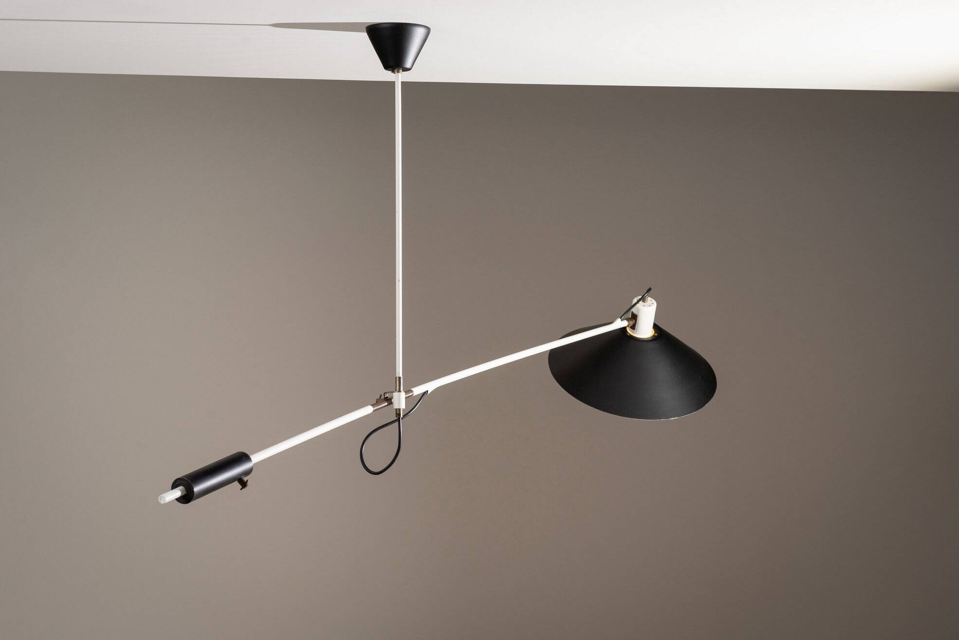 Lampe de plafond à contrepoids JJM Hoogervorst Anvia Pays-Bas 1957