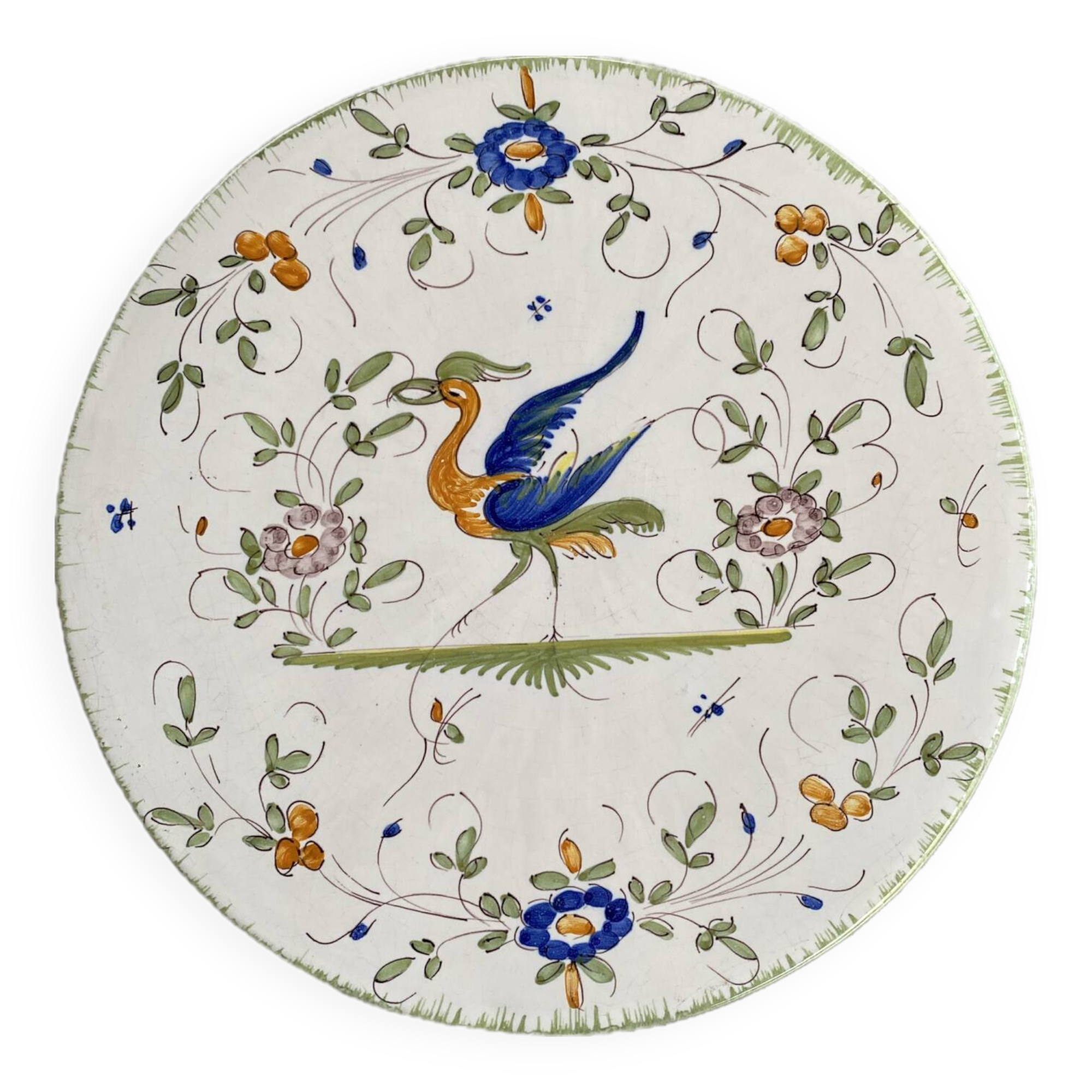 Decorative tray in Moustiers earthenware