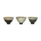 Trio de bols Raku