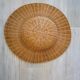 Ancien chapeau asiatique colonial tissé en paille osier feuilles bambou