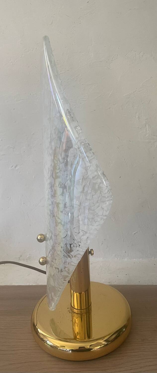 Iridescent Murano glass lamp