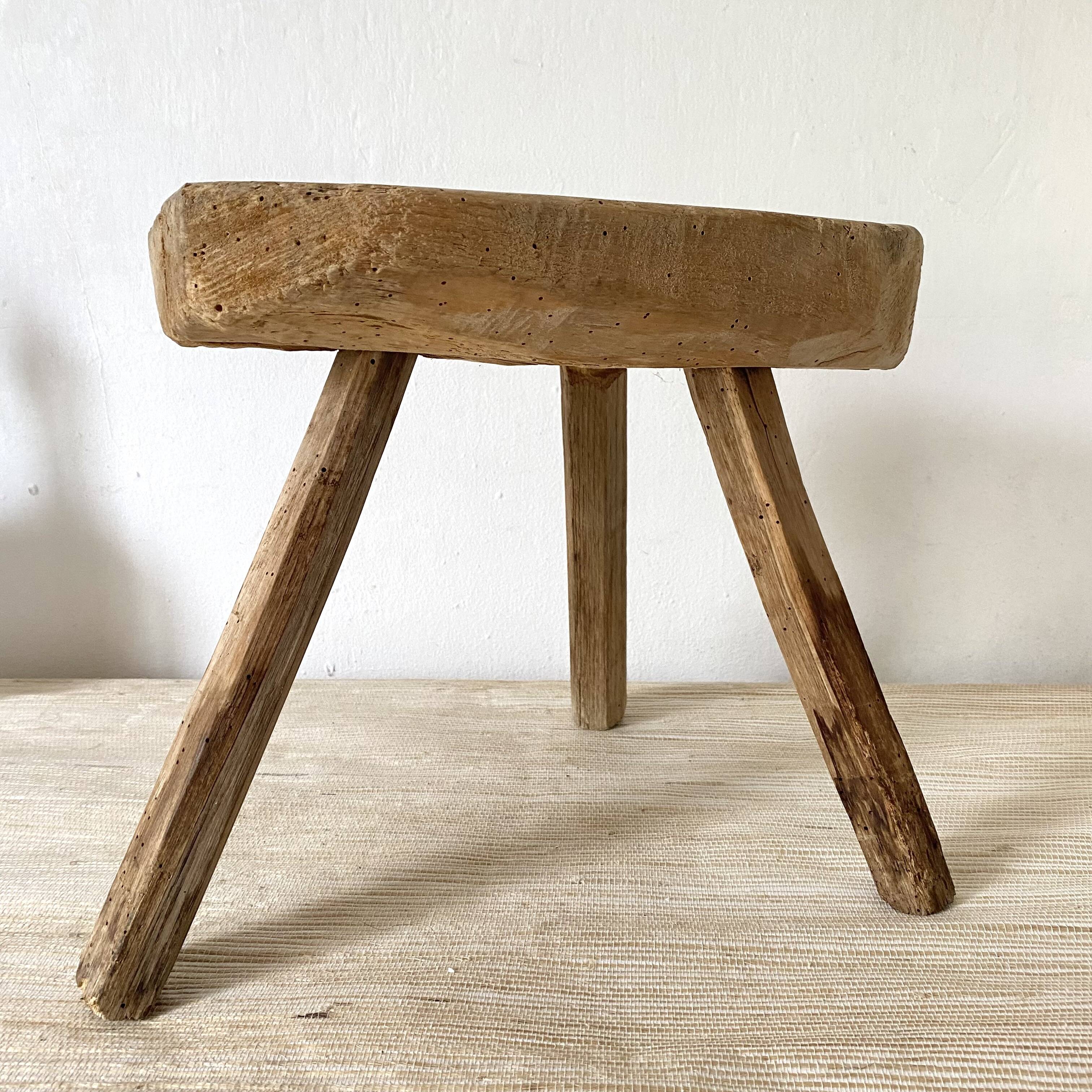 Brutalist tripod farm stool
